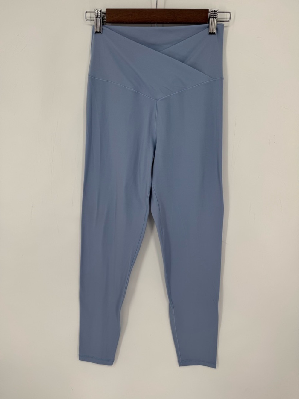 Offline by aerie Dusty Blue High-Rise Leggings with Cross-Over Waistband Large